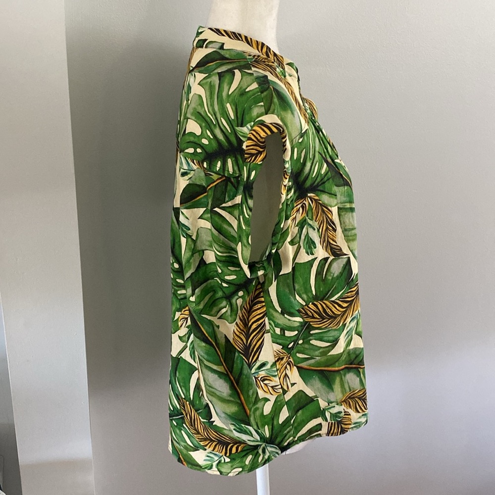Rachel Roy NWT palm themed top - Picture 4 of 9